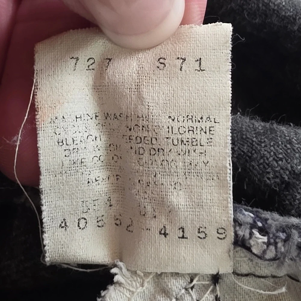 Levi's 552 Jeans Mens 36x32 Black Vintage Made in USA Relaxed Tapered Denim